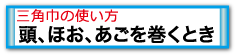 頭、ほお、あごを巻くとき